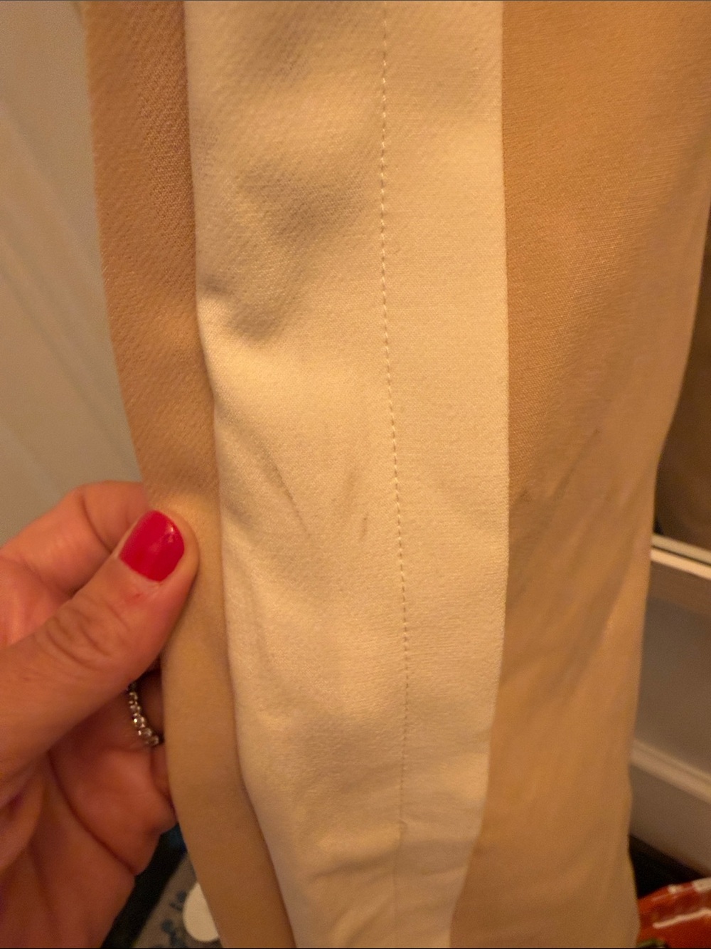 Women’s Beige Straight-Leg Dress Pants - Picture 10 of 16